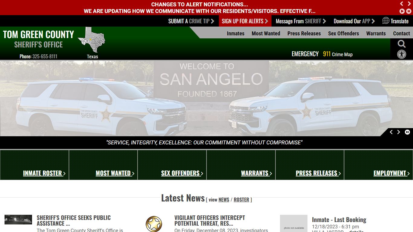 Inmate Roster (503) - Tom Green County Sheriff